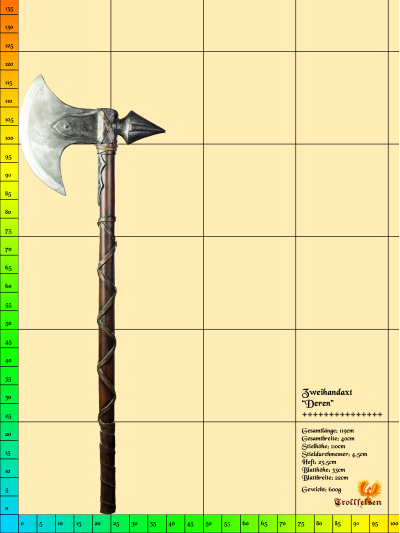 Deren LARP Axt Zweihand Trollfelsen Maße Deren LARP Axt Zweihand Trollfelsen Maße